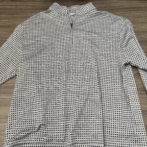 Black Clover Men's Black & White Quarter Zip Pullover Like New